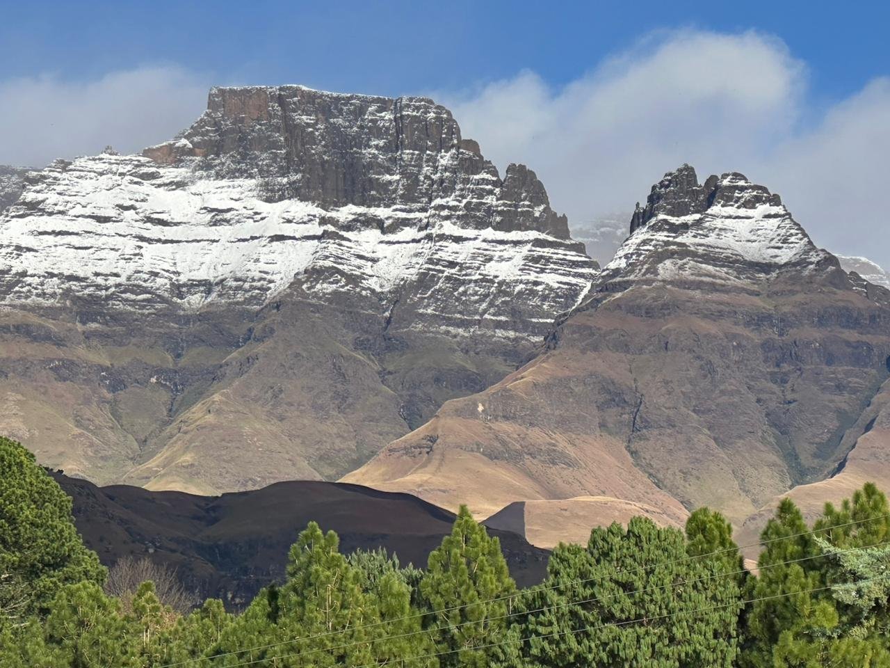 Champagne Castle and Cathkin Peak seen from Shiva Kshetra